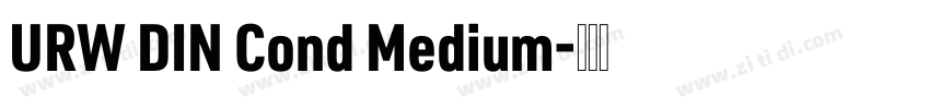URW DIN Cond Medium字体转换